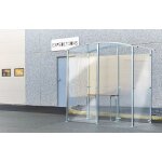 Abri fumeurs demi - ferm 2, 2 m + assis debout