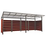 Abri v�los toit courb� avec bardage bois