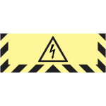 Autocollant marquage photolum eclair danger