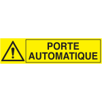 Autocollant au sol danger porte auto 1000 x 250 mm