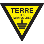 Autocollant terre des parafoudres 120 mm