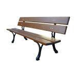 Banc en bois rsineux vosges pieds fonte lames bois