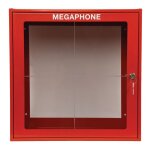 Bo�te sous verre dormant pour m�gaphone