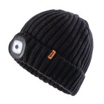 Bonnet noir avec patch led 100% acrylique