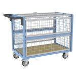 Chariot grillag� avec toit verrouillable