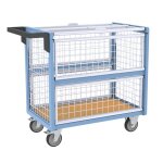 Chariot grillag� avec toit verrouillable