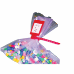 Colliers avec plaquettes rouges - par 100