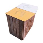 Corbeille de tri s�lectif en bois 2 x 100 l