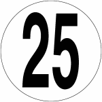 Disque autocollant ou pvc chiffre limitation et p�age