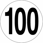 Disque autocollant ou pvc chiffre limitation et p�age