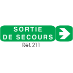 Etiquette pour bloc de secours sortie