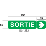 Etiquette pour bloc de secours sortie