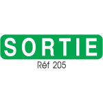 Etiquette pour bloc de secours sortie