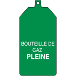 Etiquette pvc pour bouteilles de gaz