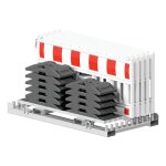 Kit 10 barrires de chantier amovibles sur socles