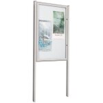 Kit 2 poteaux aluminium pour vitrine  tradition