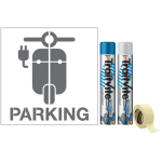 Kit arosols et pochoir parking scooter lectrique