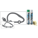 Kit arosols vert blanc et pochoir voiture lectrique