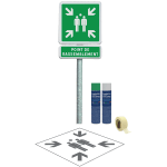 Kit complet signalisation point de rassemblement