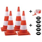 Kit cnes de signalisation et ruban rouge / blanc