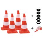 Kit cnes de signalisation et ruban rouge / blanc