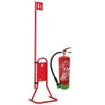 Kit extincteur eau ab avec support totem et signal�tique drapeau