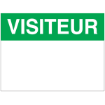 Lot de 100 badges adhsifs  visiteur