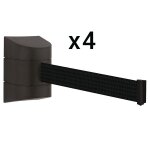 Lot de 4 enrouleurs muraux  sangle 8, 50 m.  visser