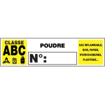 Lot de 5 �tiquettes classe abc poudre