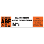 Lot de 5 �tiquettes classe abf sp�cial friture / cuisine