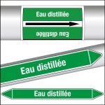 Marqueurs de tuyauterie clp eau distille