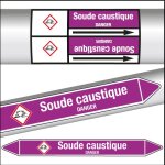 Marqueurs de tuyauterie clp soude caustique