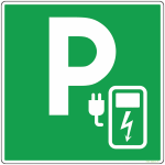 Panneau alu / pvc / alu parking borne recharge �lectrique