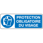 Panneau ou autocollant protection obligatoire du visage