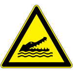 Panneau danger crocodiles, alligators ou camans