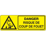 Panneaux danger risque coup de fouet