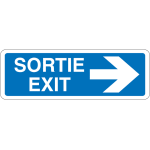 Panneau �vacuation en cas d inondation fl�che � droite