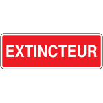 Panneau incendie extincteur texte seul