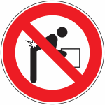 Panneau interdiction soulever charge sans plier genoux