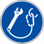 Panneau obligation d'attacher les outils