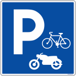 Panneau parking vlo et moto