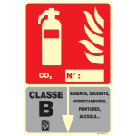 Panneau photoluminescent extincteur co2 classe b