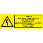 Panneau picto et texte batterie condensateurs