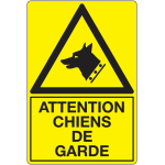 Panneau pvc attention chiens de garde