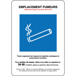 Autocollant vitrophanie emplacement fumeurs