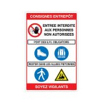 Panneau pvc consignes de scurit entrept