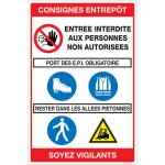 Panneau pvc consignes de scurit entrept