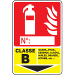 Panneau pvc extincteur classe b + �tiquette