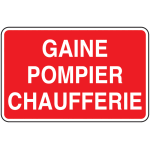 Panneau pvc gaine pompier chaufferie