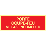 Panneau pvc photoluminescent porte coupe feu